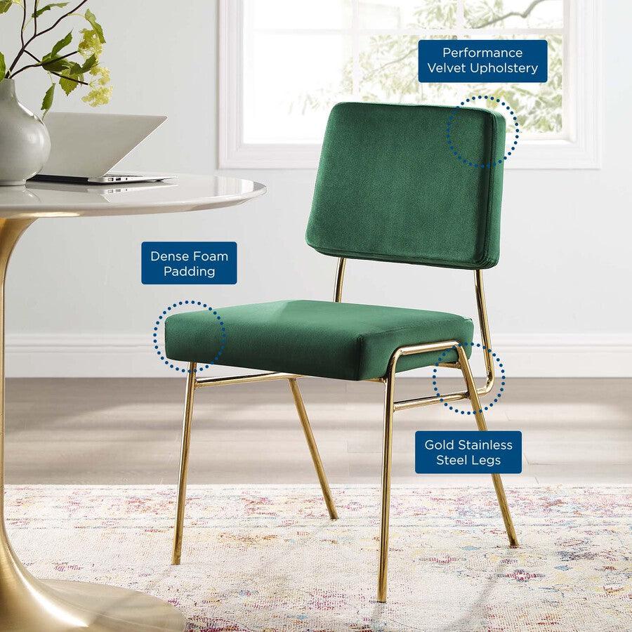 Modway Dining Chairs - Craft Performance Dining Side Chair Gold & Green