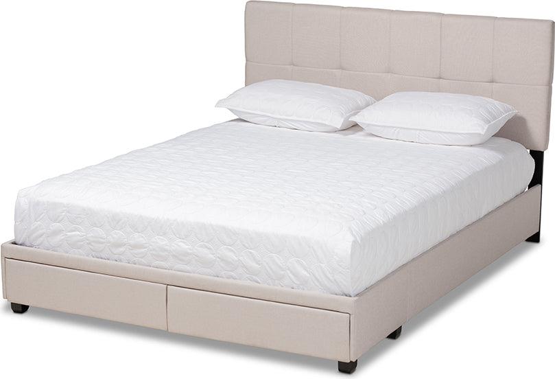 Wholesale Interiors Beds - Netti King Storage Bed Beige & Black