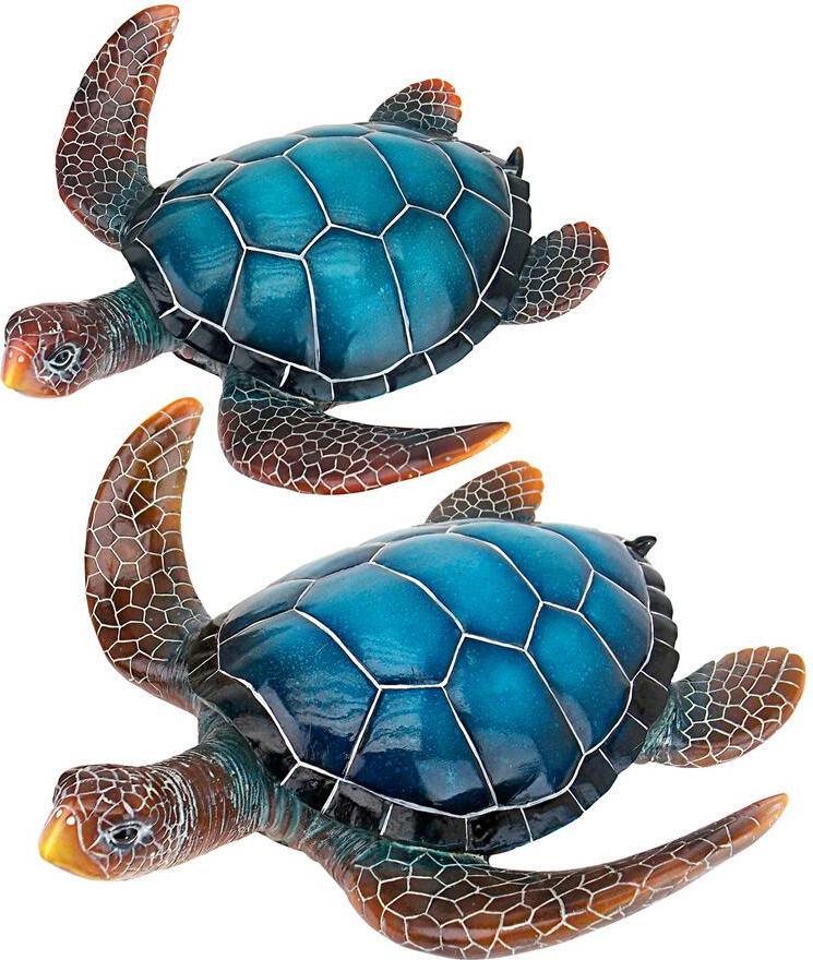 Design Toscano Garden Lovers Gifts - S/2 Blue Sea Turtle Statues