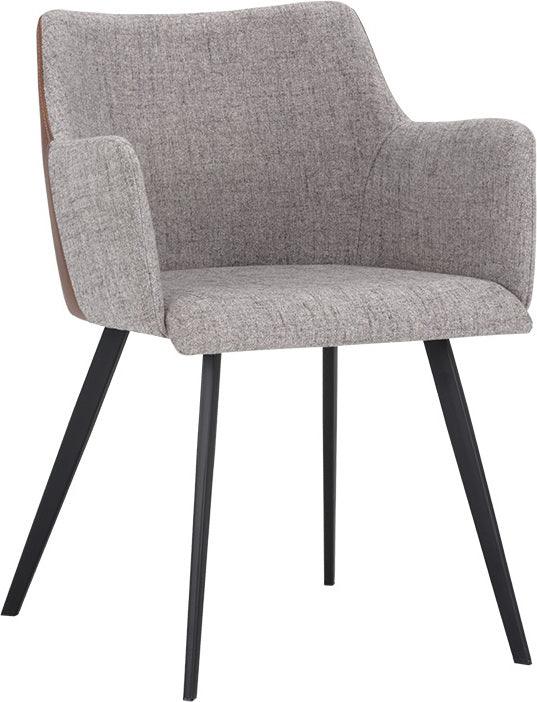 SUNPAN Dining Chairs - Griffin Dining Armchair - November Grey / Bravo Cognac