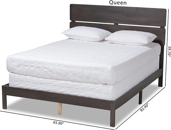 Wholesale Interiors Beds - Anthony Queen Bed Dark Grayish Oak
