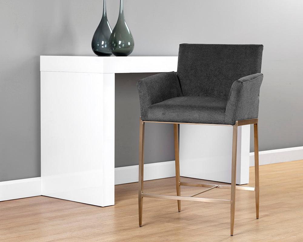 SUNPAN Barstools - Gesa Counter Stool - Polo Club Kohl Grey