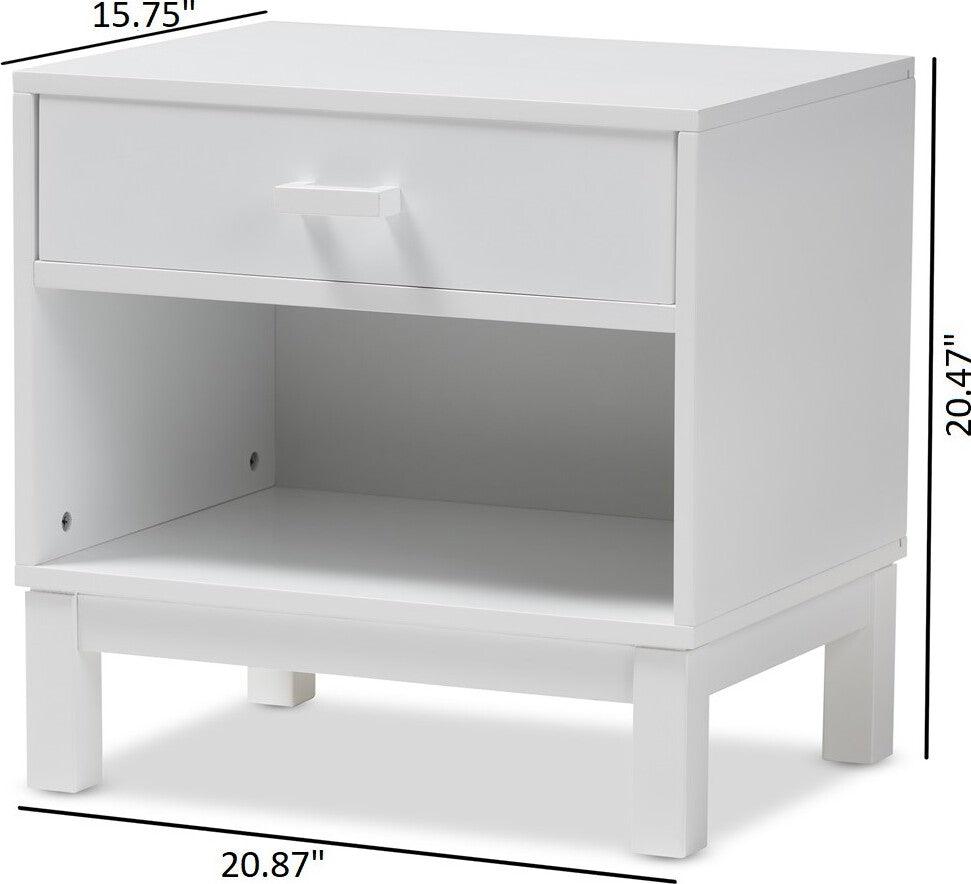 Wholesale Interiors Nightstands & Side Tables - Deirdre Nightstand White