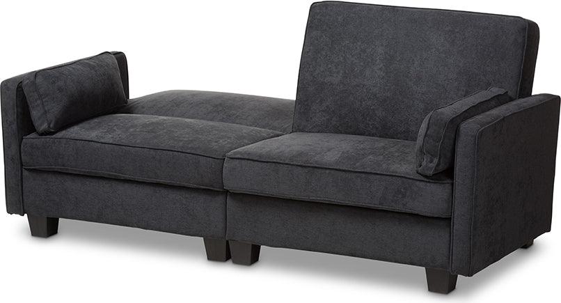 Wholesale Interiors Sleepers & Futons - Felicity Modern And Contemporary Dark Gray Fabric Upholstered Sleeper Sofa