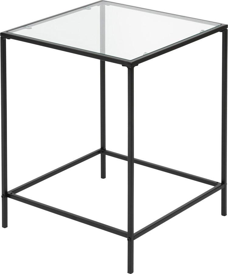 Euro Style Side & End Tables - Arvi 18" Side Table Clear & Black