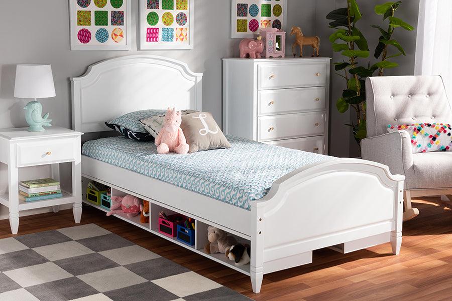 Wholesale Interiors Beds - Elise Twin Storage Bed White