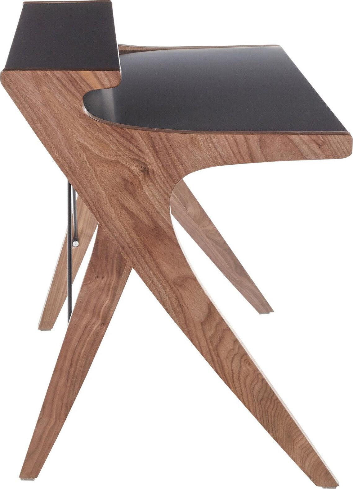 Lumisource Desks - Archer Desk Walnut & Gray