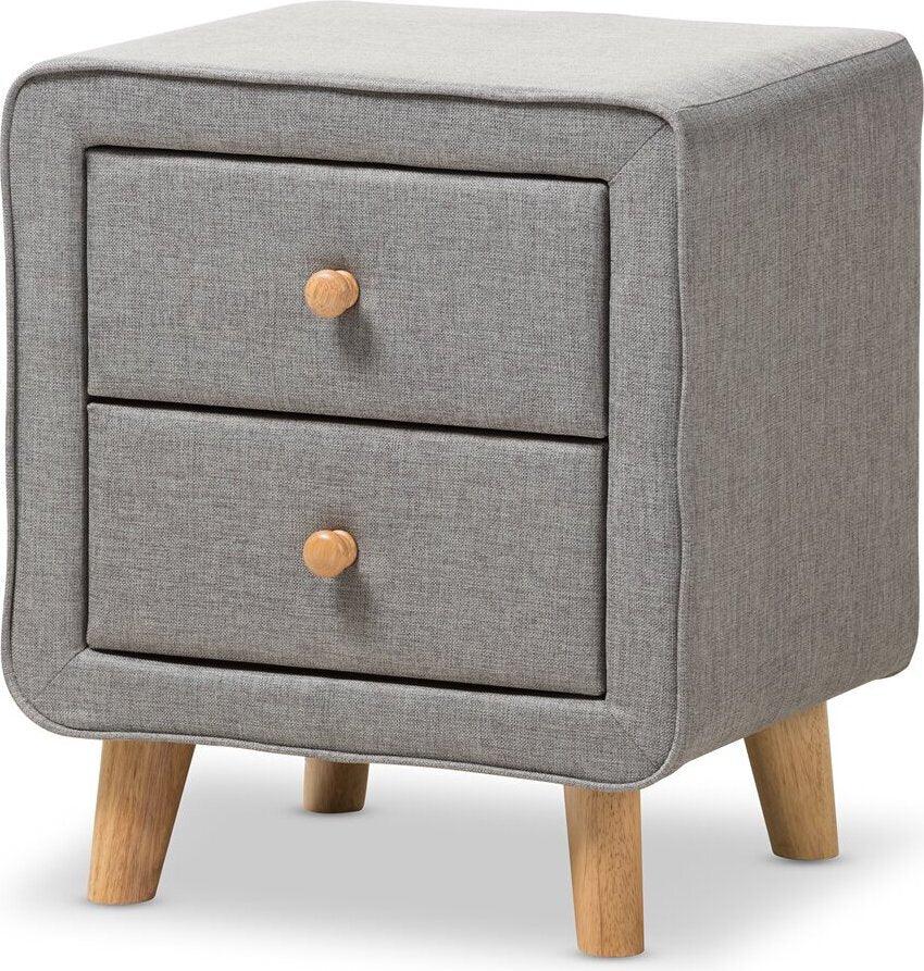 Wholesale Interiors Nightstands & Side Tables - Jonesy 2-Drawer Nightstand Gray