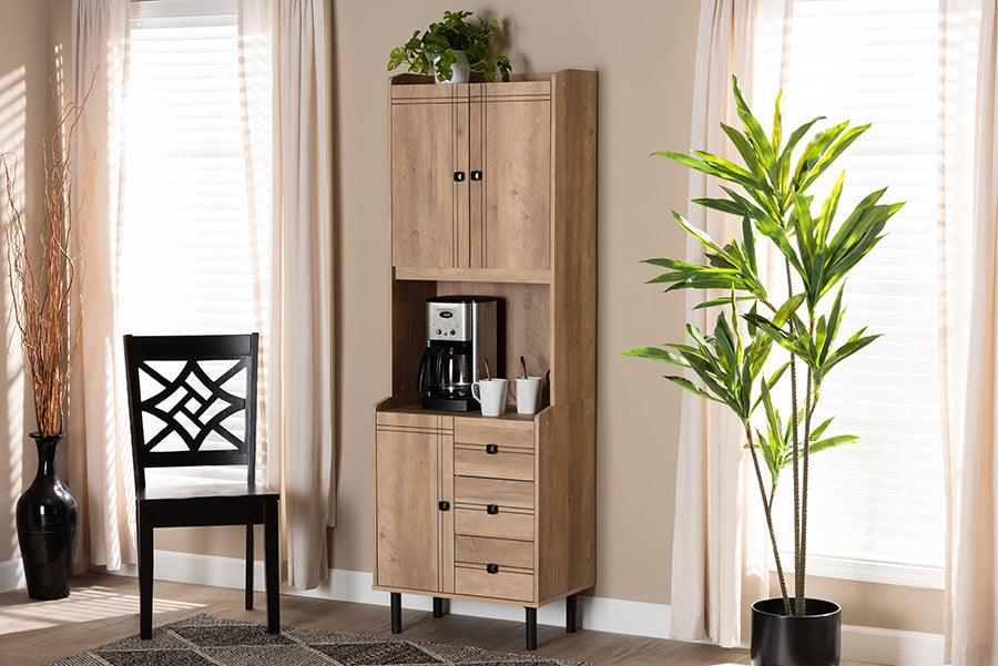 Wholesale Interiors Kitchen Storage & Organization - Patterson Oak Brown Finished 3-Drawer Kitchen Storage Cabinet