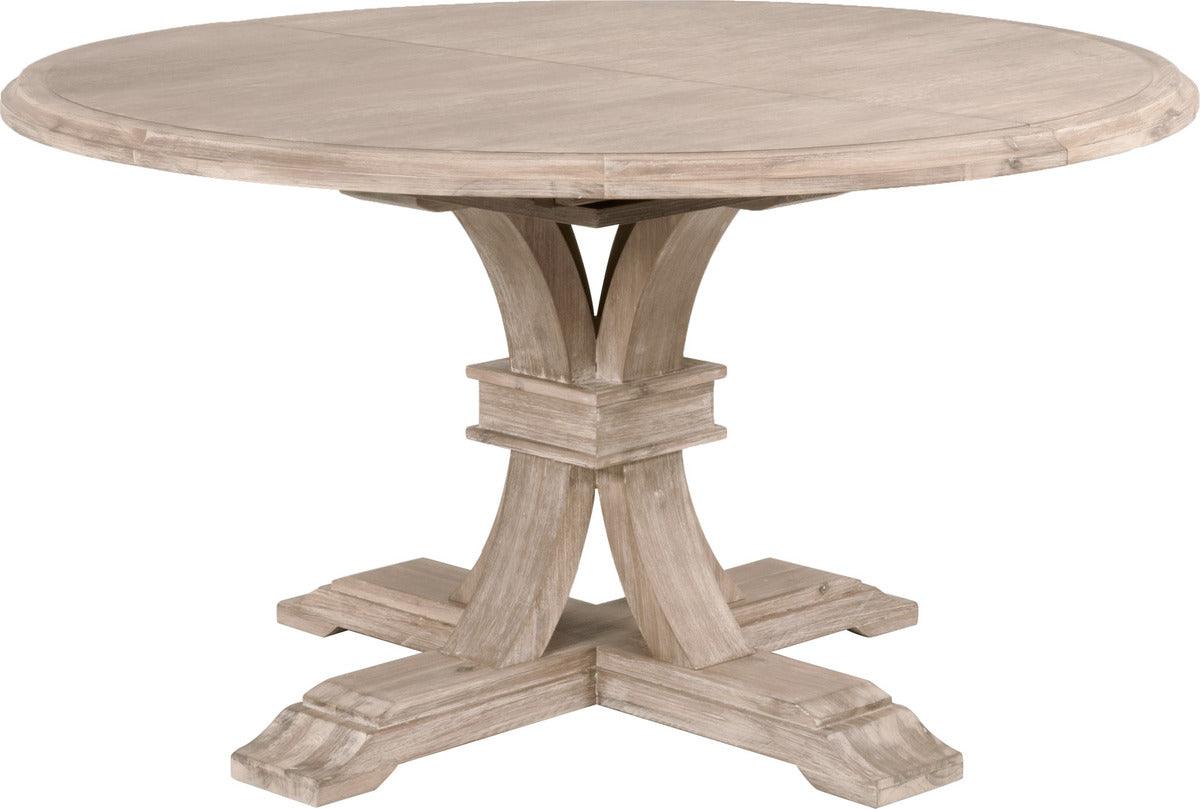 Essentials For Living Dining Tables - Devon 54" Round Extension Dining Table Natural Gray Acacia