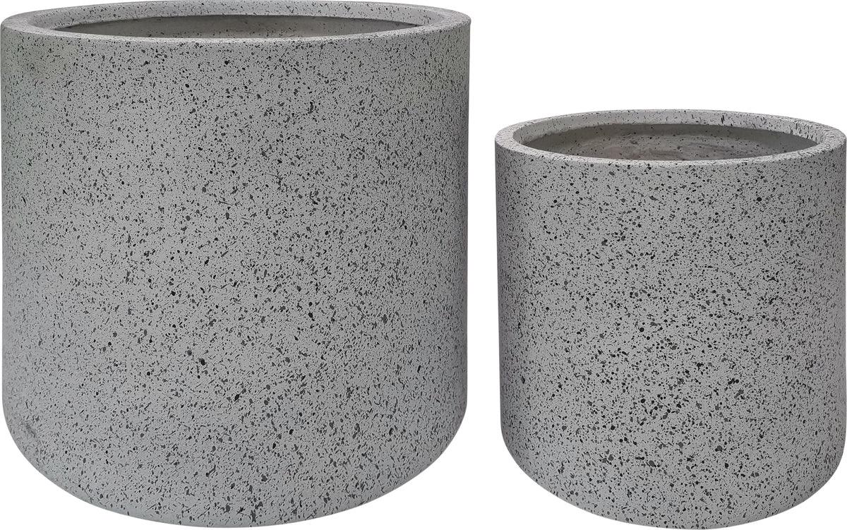 Sagebrook Home Planters - Resin Set Of 2 13/16"d Round Nested Planters White