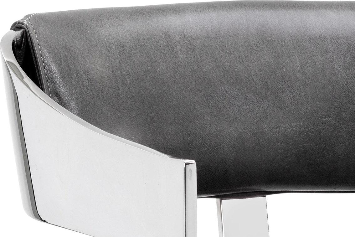 SUNPAN Barstools - Beaumont Counter Stool - Stainless Steel - Cantina Magnetite