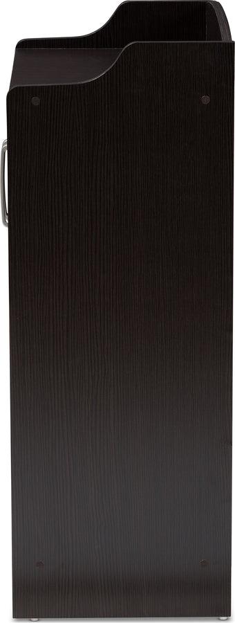Wholesale Interiors Shoe Storage - Verdell Modern and Contemporary Wenge Brown Finished Shoe Cabinet