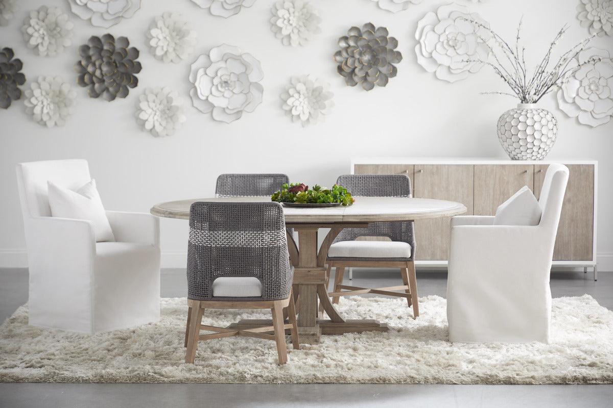 Essentials For Living Dining Chairs - Shelter Slipcover Arm Chair Natural Gray Birch