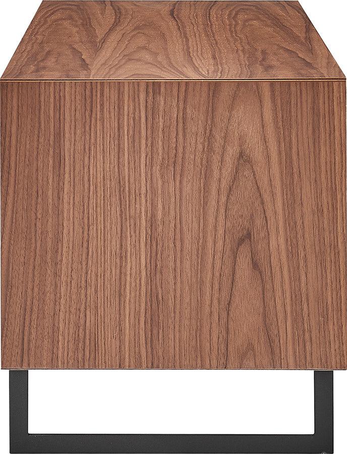 Euro Style TV & Media Units - Anderson 48" Media Stand in Walnut and Dark Gray with Black Steel Base