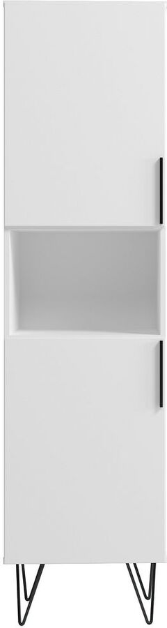 Manhattan Comfort Bookcases & Display Units - Beekman 17.51 Narrow Bookcase Cabinet in White