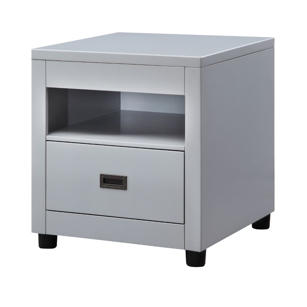 ACME Side & End Tables - ACME Eleanor End Table, Dove Gray