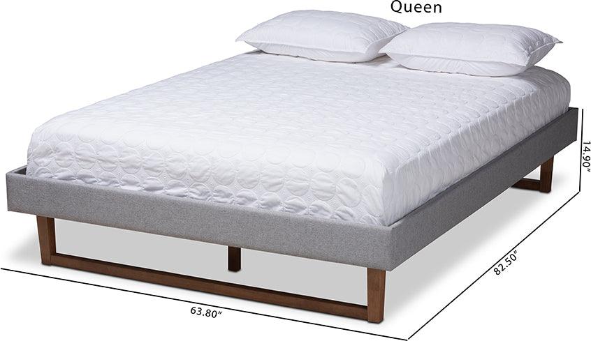 Wholesale Interiors Beds - Liliya Full Bed Gray & Walnut