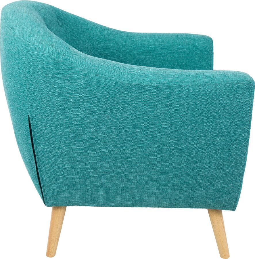 Lumisource Accent Chairs - Rockwell Mid Century Modern Accent Chair in Teal