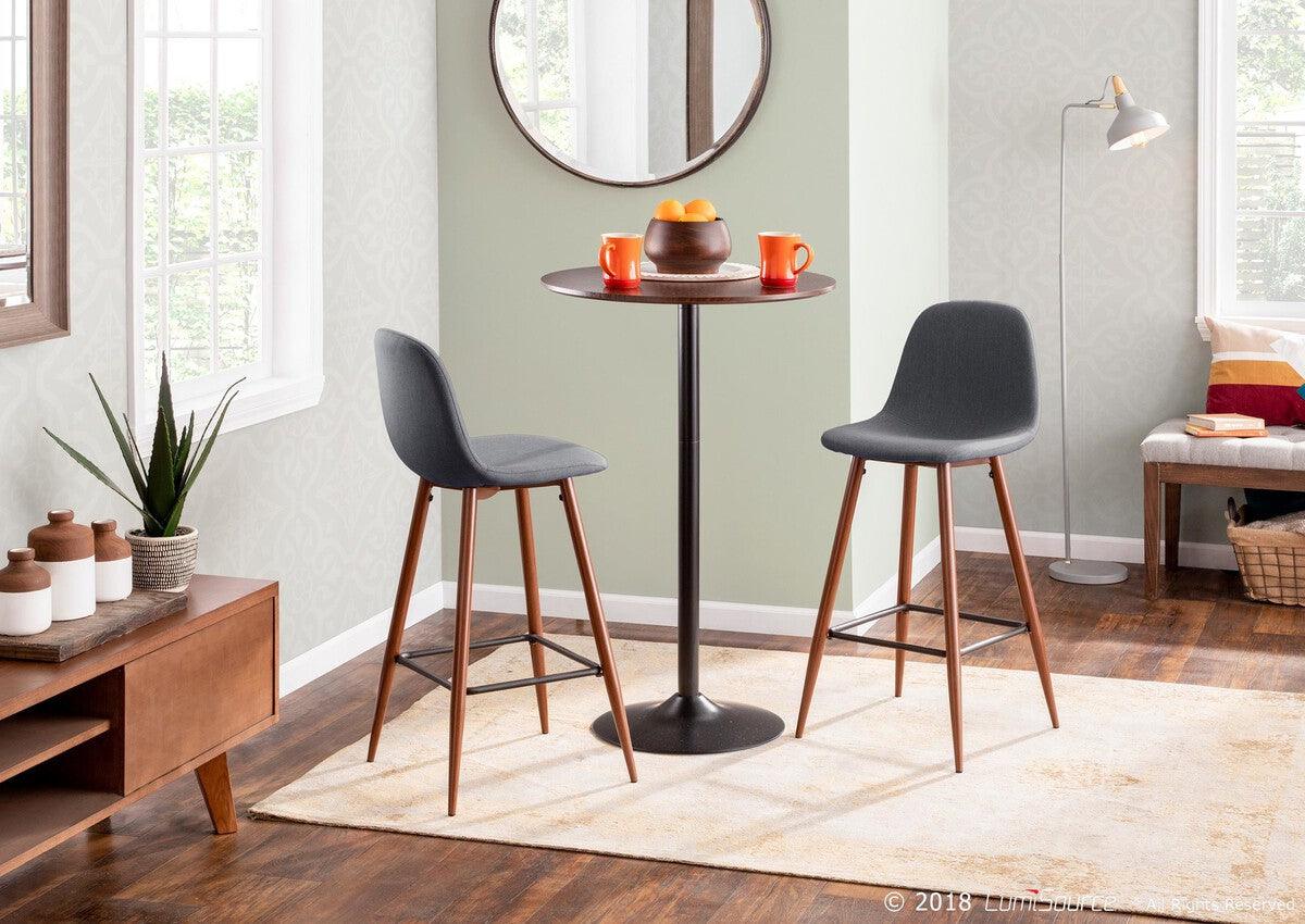 Lumisource Dining Sets - Pebble 3-Piece Mid-Century Modern Pub Set in Blue