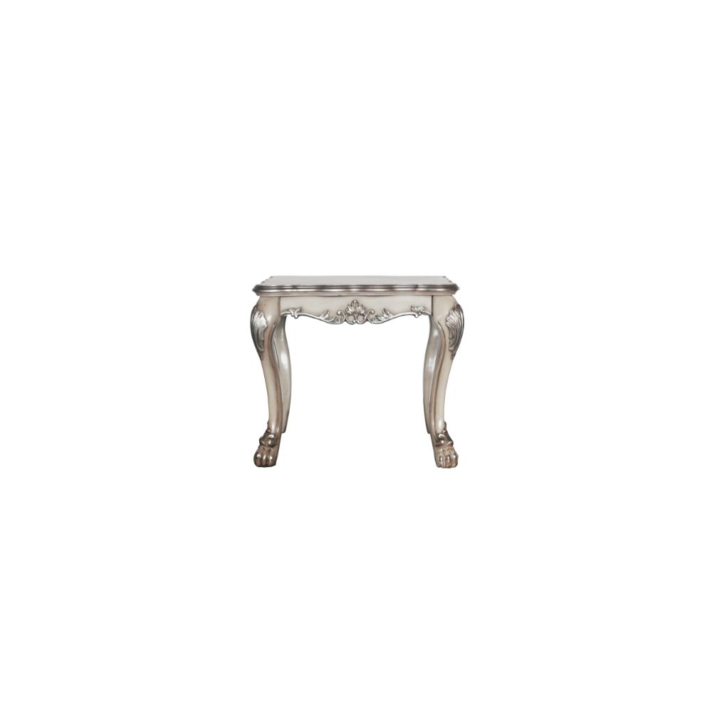 ACME Side & End Tables - ACME Dresden End table, Vintage Bone White