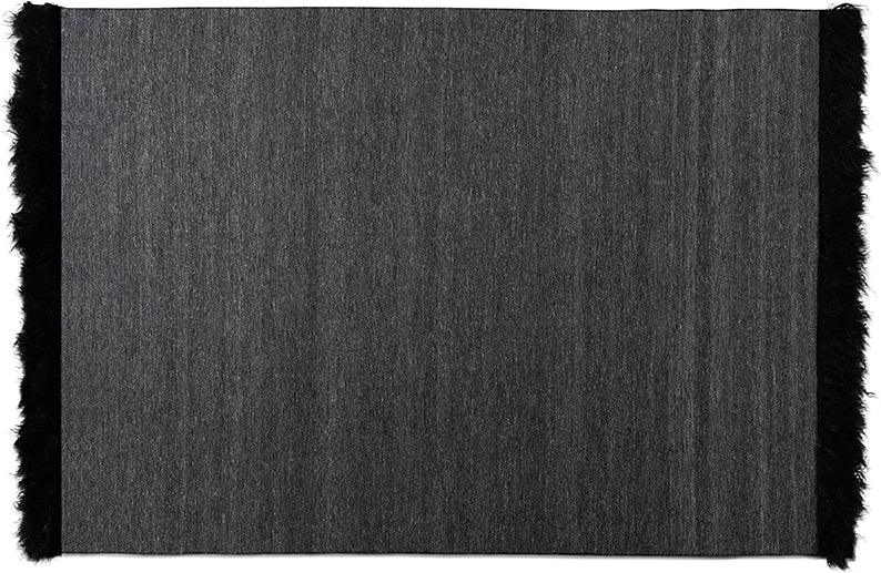 Wholesale Interiors Indoor Rugs - Dalston Modern and Contemporary Dark Gray and Black Handwoven Wool Blend Area Rug
