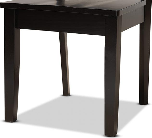Wholesale Interiors Dining Sets - Rava Modern and Contemporary Dark Brown Finished Wood 5-Piece Dining Set