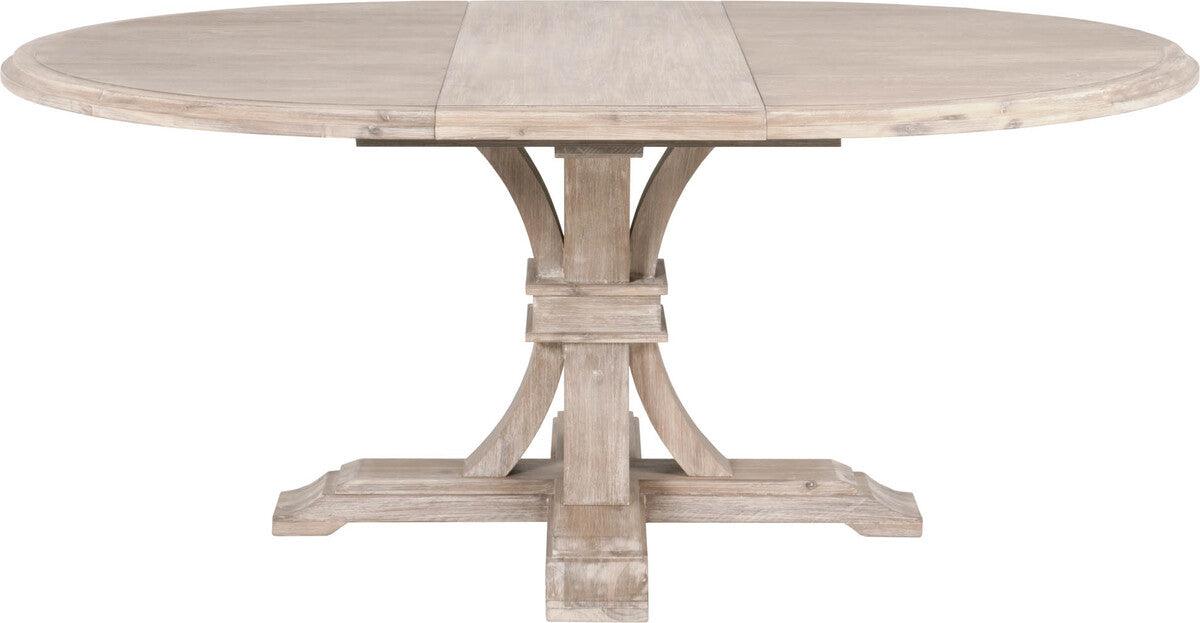 Essentials For Living Dining Tables - Devon 54" Round Extension Dining Table Natural Gray Acacia