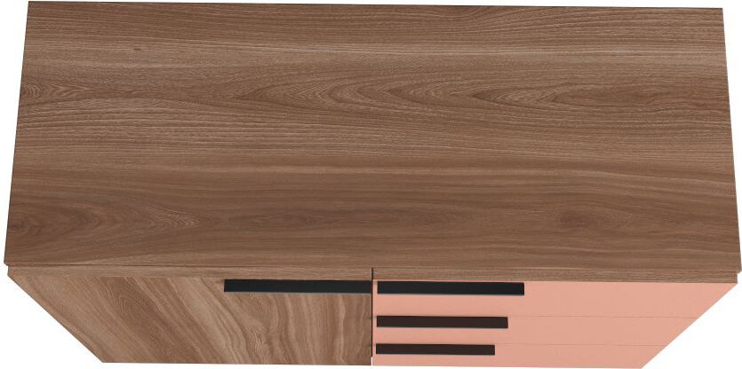 Manhattan Comfort Dressers - Beekman 35.43 Dresser in Brown and Pink