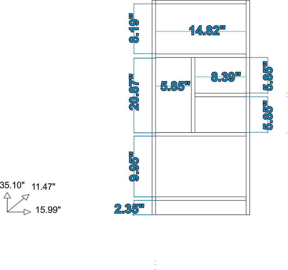Manhattan Comfort Bookcases & Display Units - Durable Valenca Bookcase 2.0 with 5- Shelves in White