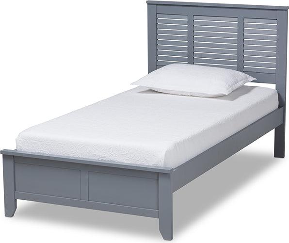 Wholesale Interiors Beds - Adela Twin Size Platform Bed Gray
