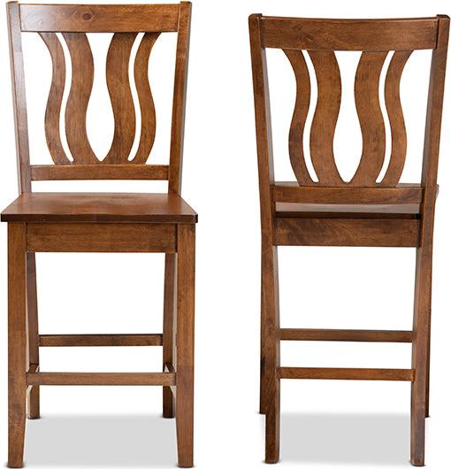 Wholesale Interiors Barstools - Fenton Bar Stool Walnut Brown (Set of 2)