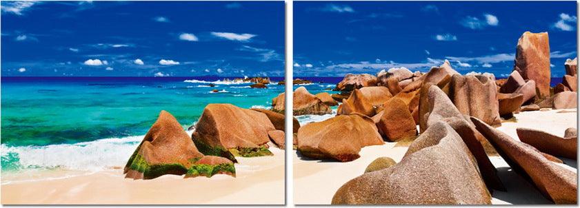 Wholesale Interiors Wall Art - Tasmanian Tide Mounted Photography Print Diptych Multicolor