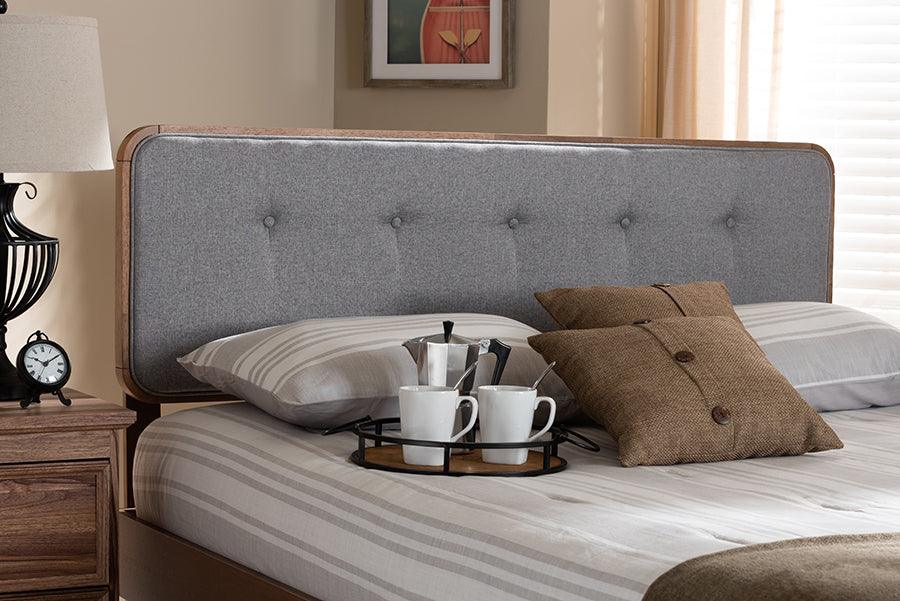 Wholesale Interiors Headboards - Palina Full Headboard Gray & Walnut