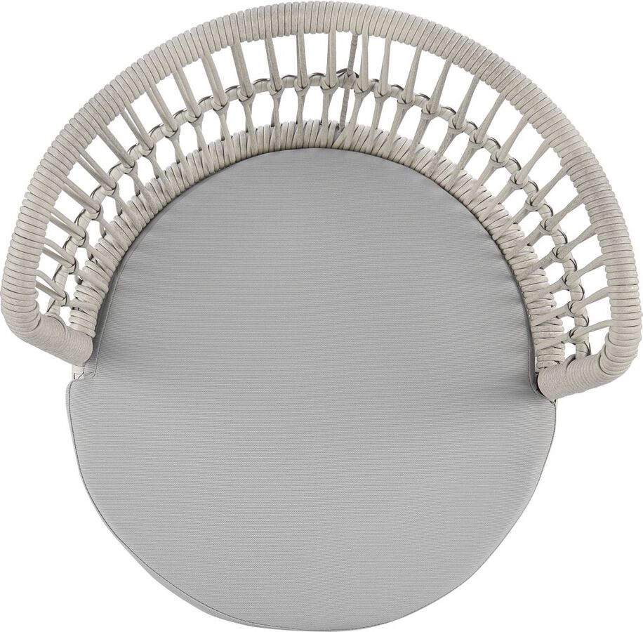 Manhattan Comfort Outdoor Conversation Sets - Monaco Patio 2- Person Seating Group with End Table with Grey Cushions