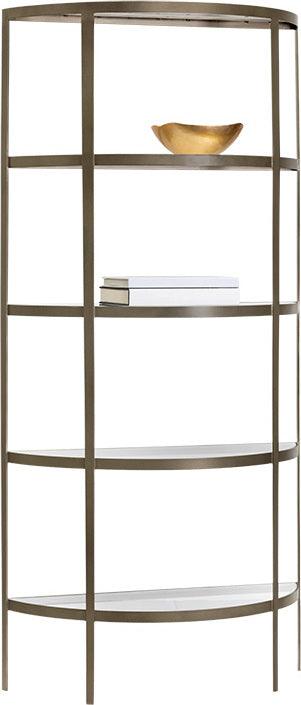 SUNPAN Shelves - Tempo Bookcase Gold Glass