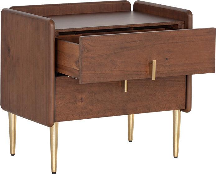 SUNPAN Nightstands & Side Tables - Moretti Nightstand - Walnut Brown