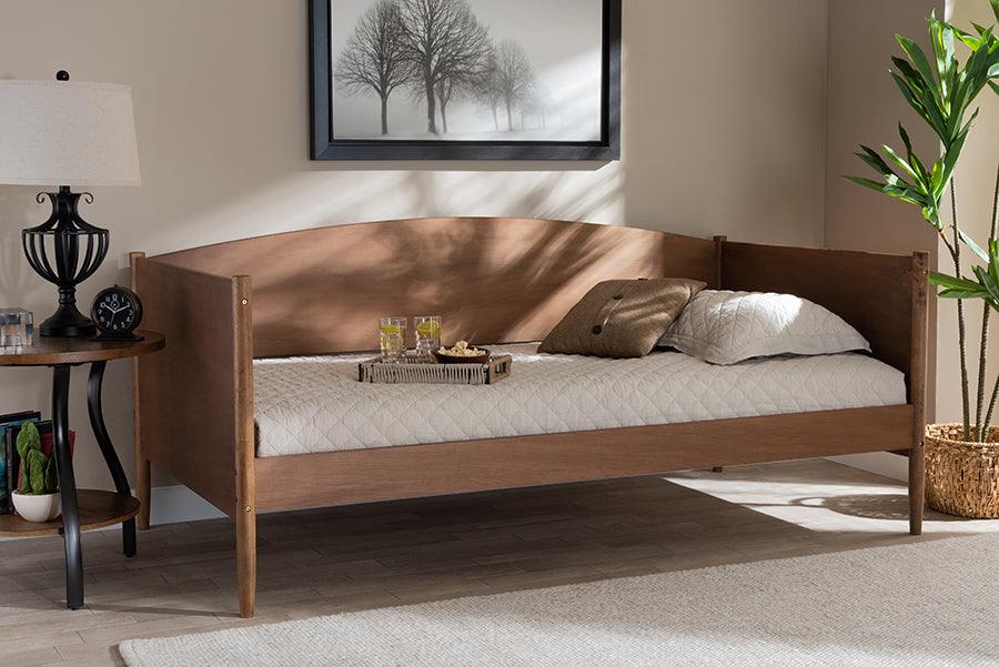 Wholesale Interiors Daybeds - Veles Mid-Century Modern Ash Wanut Finished Wood Daybed