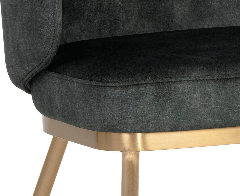 SUNPAN Accent Chairs - Echo Lounge Chair Gold Nono Dark Green