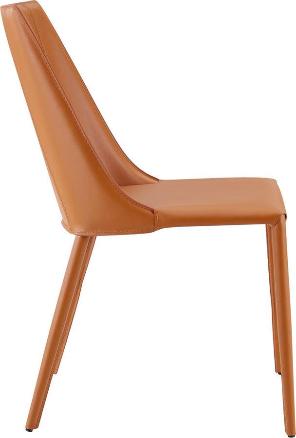 Euro Style Dining Chairs - Kalle Side Chair in Cognac