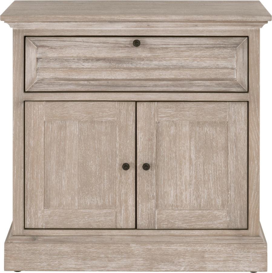 Essentials For Living Nightstands & Side Tables - Eden 1-Drawer 2-Door Nightstand Natural Gray