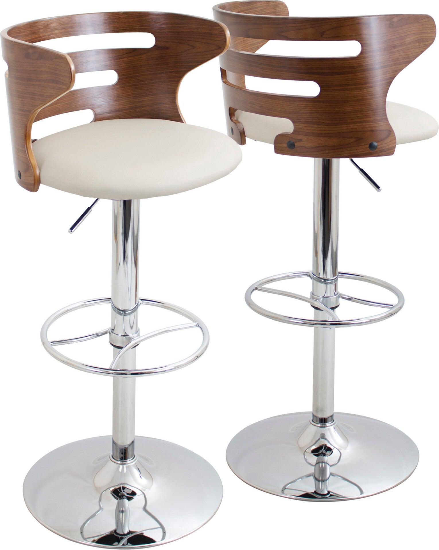 Lumisource Barstools - Cosi Barstool Walnut & Cream