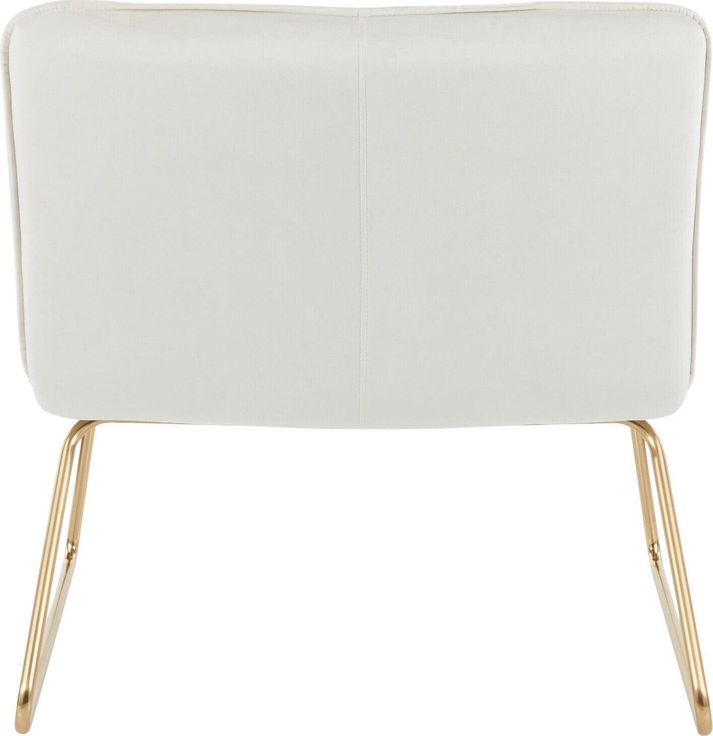 Lumisource Accent Chairs - Casper Accent Chair Gold & Cream