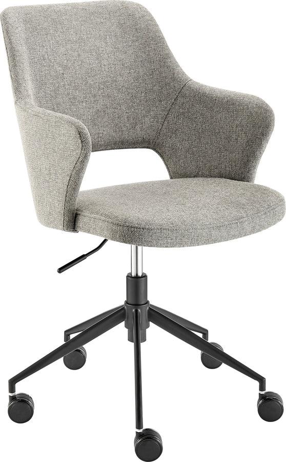 Euro Style Task Chairs - Darcie Office Chair in Light Gray Fabric and Black Base