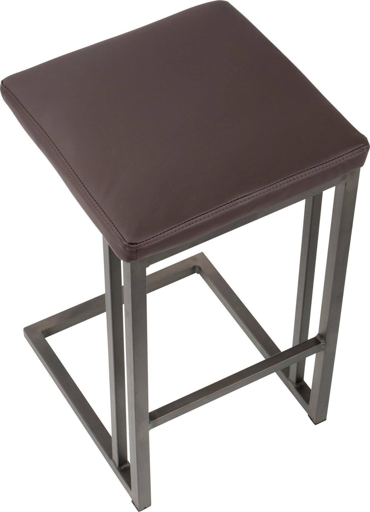 Lumisource Barstools - Roman Counter Stool Antique & Espresso (Set of 2)