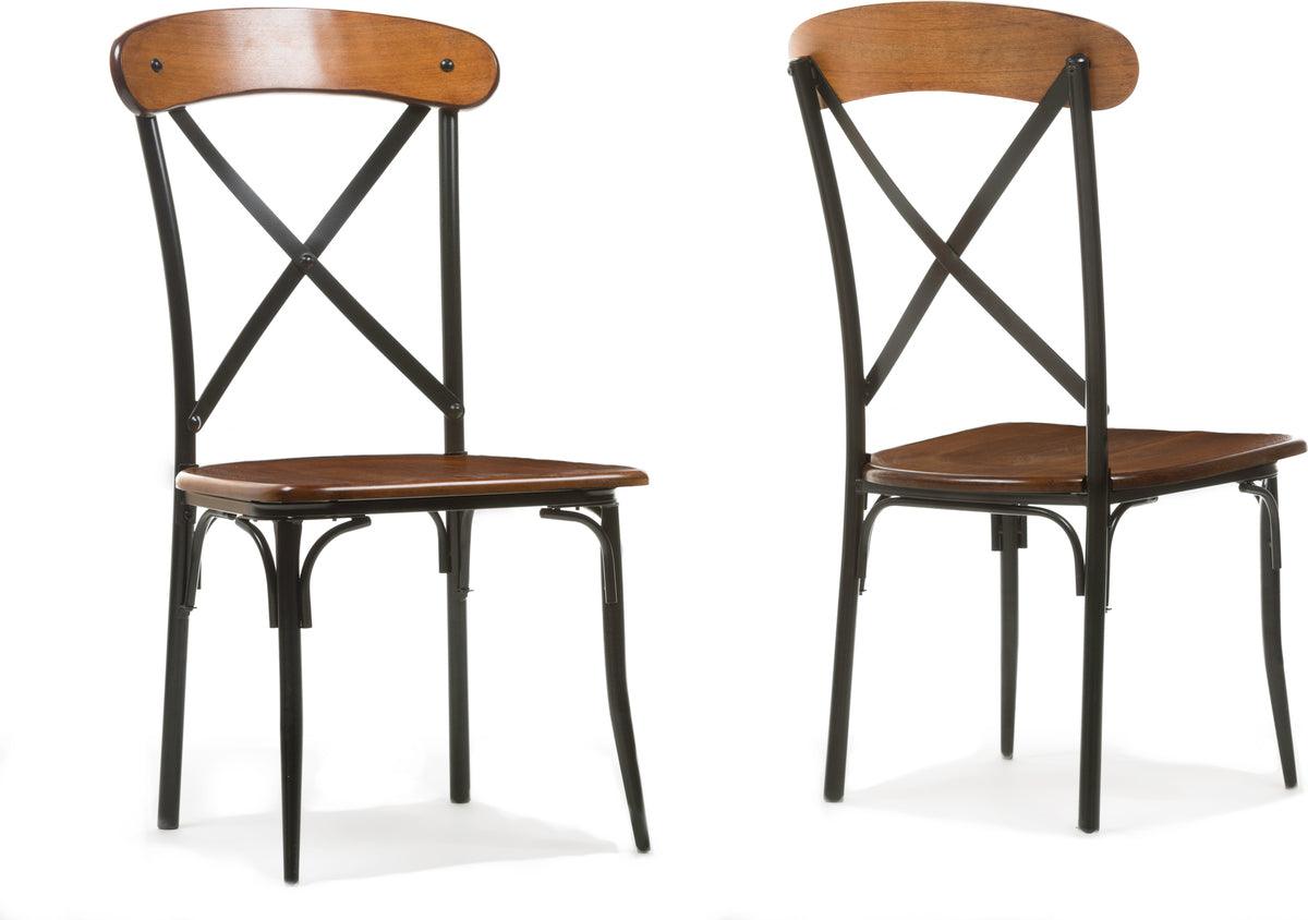 Wholesale Interiors Dining Chairs - Broxburn Light Brown Wood & Metal Dining Chair (Set of 2)