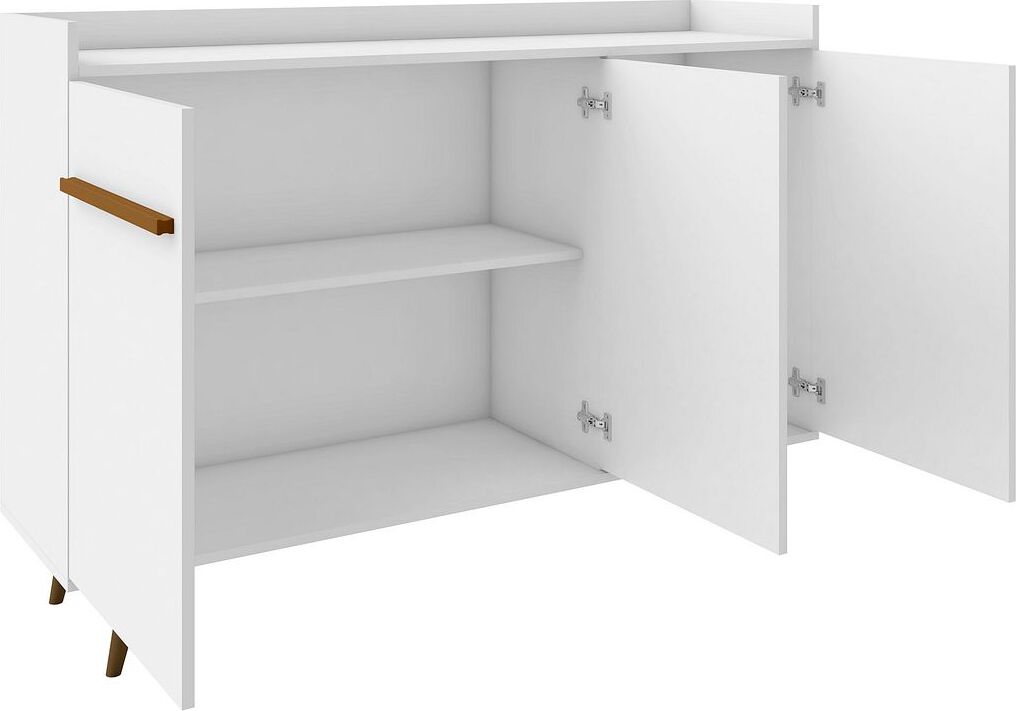 Manhattan Comfort Buffets & Sideboards - Bradley 53.54 Buffet Stand with 4 Shelves White