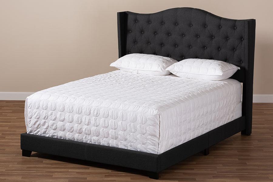 Wholesale Interiors Beds - Alesha Queen Bed Charcoal Gray