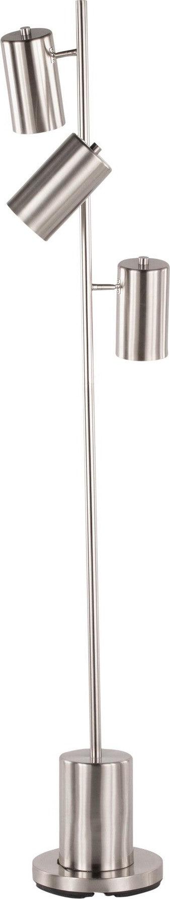 Lumisource Floor Lamps - Cannes Floor Lamp Brushed Stainless Steel