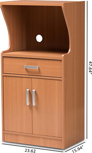 Wholesale Interiors Kitchen Storage & Organization - Lowell Modern and Contemporary Brown Wood Finish Kitchen Cabinet